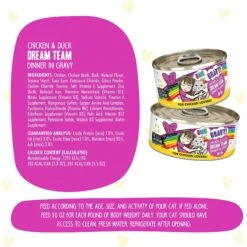 BFF OMG Dream Team! Chicken & Duck In Gravy Wet Canned Cat Food -PurePet Bites Shop 182271 PT6. AC SS1800 V1647915396