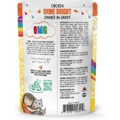 BFF OMG Shine Bright! Chicken & Salmon In Gravy Wet Cat Food Pouches -PurePet Bites Shop 182280 PT8. AC SS1800 V1644906404