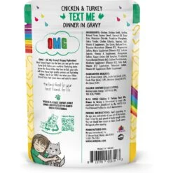 BFF OMG Text Me! Chicken & Turkey In Gravy Wet Cat Food Pouches -PurePet Bites Shop 182282 PT8. AC SS1800 V1644916012