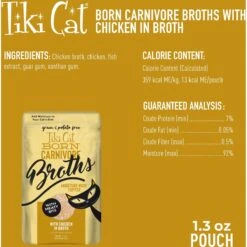 Tiki Cat Broths Chicken In Broth With Meaty Bits Grain-Free Wet Cat Food Topper, 1.3-oz Pouch, Case Of 12 13 Tiki Cat Broths Chicken In Broth With Meaty Bits Grain-Free Wet Cat Food Topper, 1.3-oz Pouch, Case Of 12 -PurePet Bites Shop 186295 PT2. AC SS1800 V1702938303