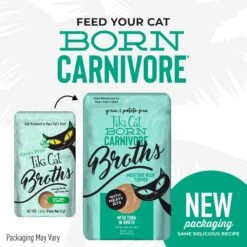 Tiki Cat Broths Tuna In Broth With Meaty Bits Grain-Free Wet Cat Food Topper, 1.3-oz Pouch, Case Of 12 -PurePet Bites Shop 186297 PT1. AC SS1800 V1657656131