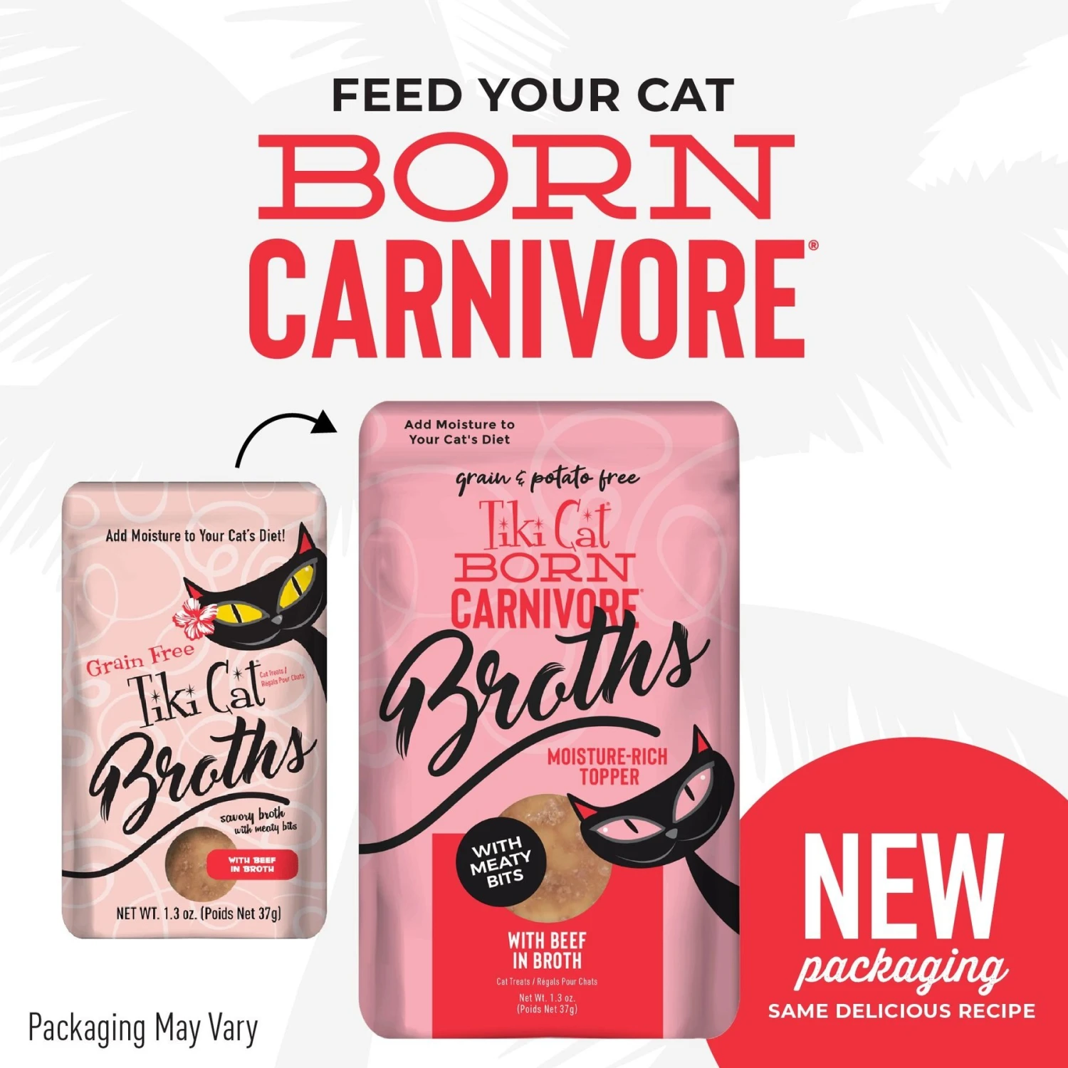 Tiki Cat Broths Beef In Broth With Meaty Bits Grain-Free Wet Cat Food Topper, 1.3-oz Pouch, Case Of 12 4 Tiki Cat Broths Beef In Broth With Meaty Bits Grain-Free Wet Cat Food Topper, 1.3-oz Pouch, Case Of 12 - Image 2