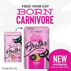Tiki Cat Broths Salmon In Broth With Meaty Bits Grain-Free Wet Cat Food Topper, 1.3-oz Pouch, Case Of 12 -PurePet Bites Shop 186303 PT1. AC SS1800 V1702938222