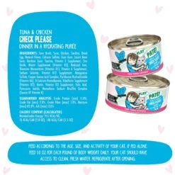 BFF Play Pate Lovers Tuna & Chicken Check Please Wet Cat Food -PurePet Bites Shop 192232 PT6. AC SS1800 V1649725596