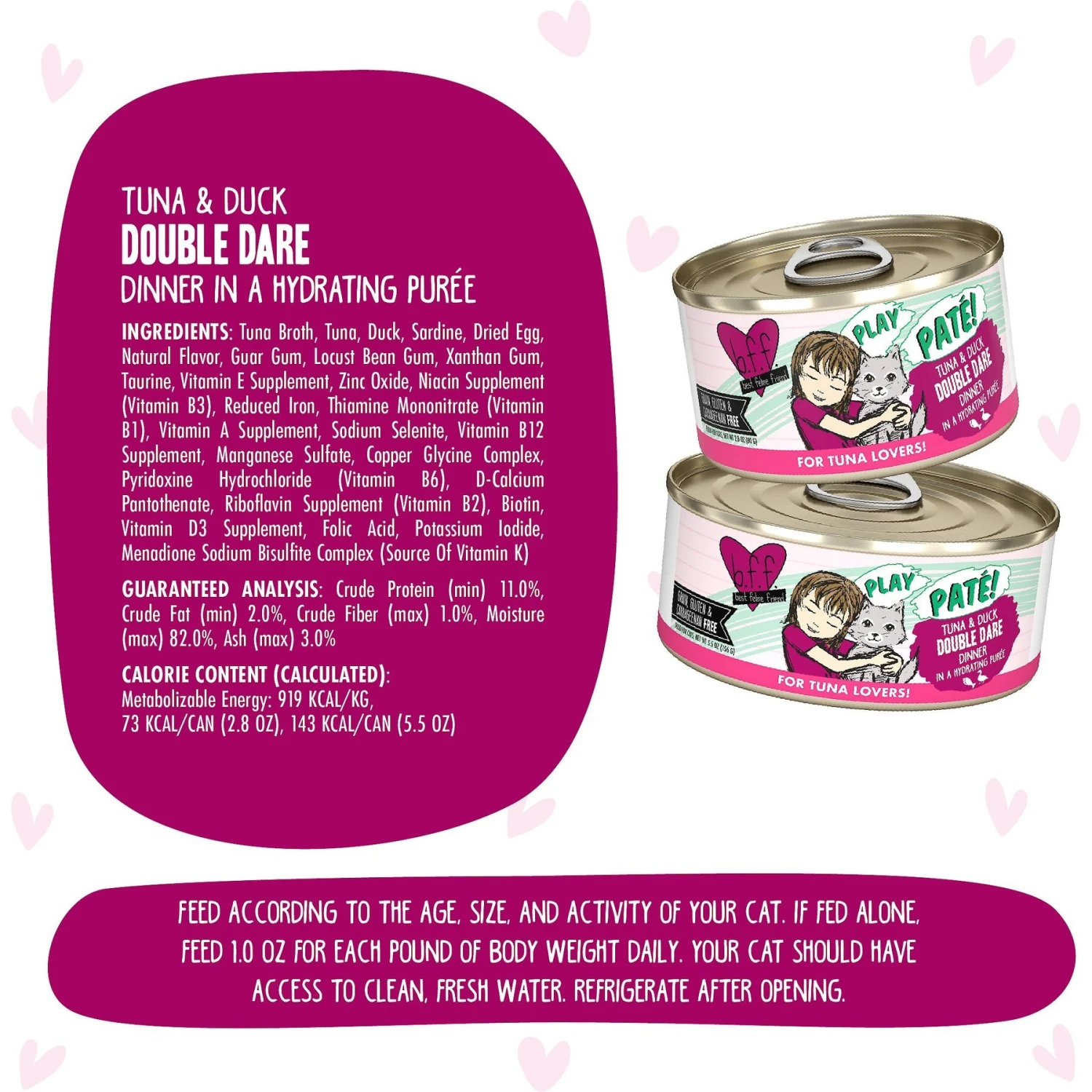BFF Play Pate Lovers Tuna & Duck Double Dare Wet Cat Food 9 BFF Play Pate Lovers Tuna & Duck Double Dare Wet Cat Food - Image 7