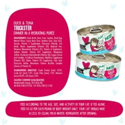 BFF Play Pate Lovers Duck & Tuna Trickster Wet Cat Food -PurePet Bites Shop 192269 PT6. AC SS1800 V1649752298