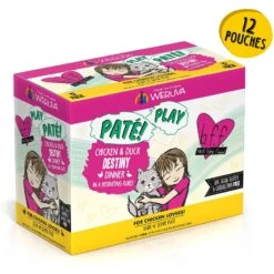 BFF Play Pate Lovers Chicken & Duck Destiny Wet Cat Food, 3-oz Pouch, Pack Of 12 -PurePet Bites Shop 192302 PT1. AC SS1800 V1649114212
