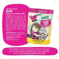BFF Play Pate Lovers Chicken & Duck Destiny Wet Cat Food, 3-oz Pouch, Pack Of 12 -PurePet Bites Shop 192302 PT6. AC SS1800 V1649125938