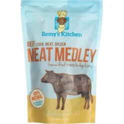 Remy's Kitchen Beef Liver, Meat, Spleen Medley Freeze-Dried Dog & Cat Treats, 3-oz Bag