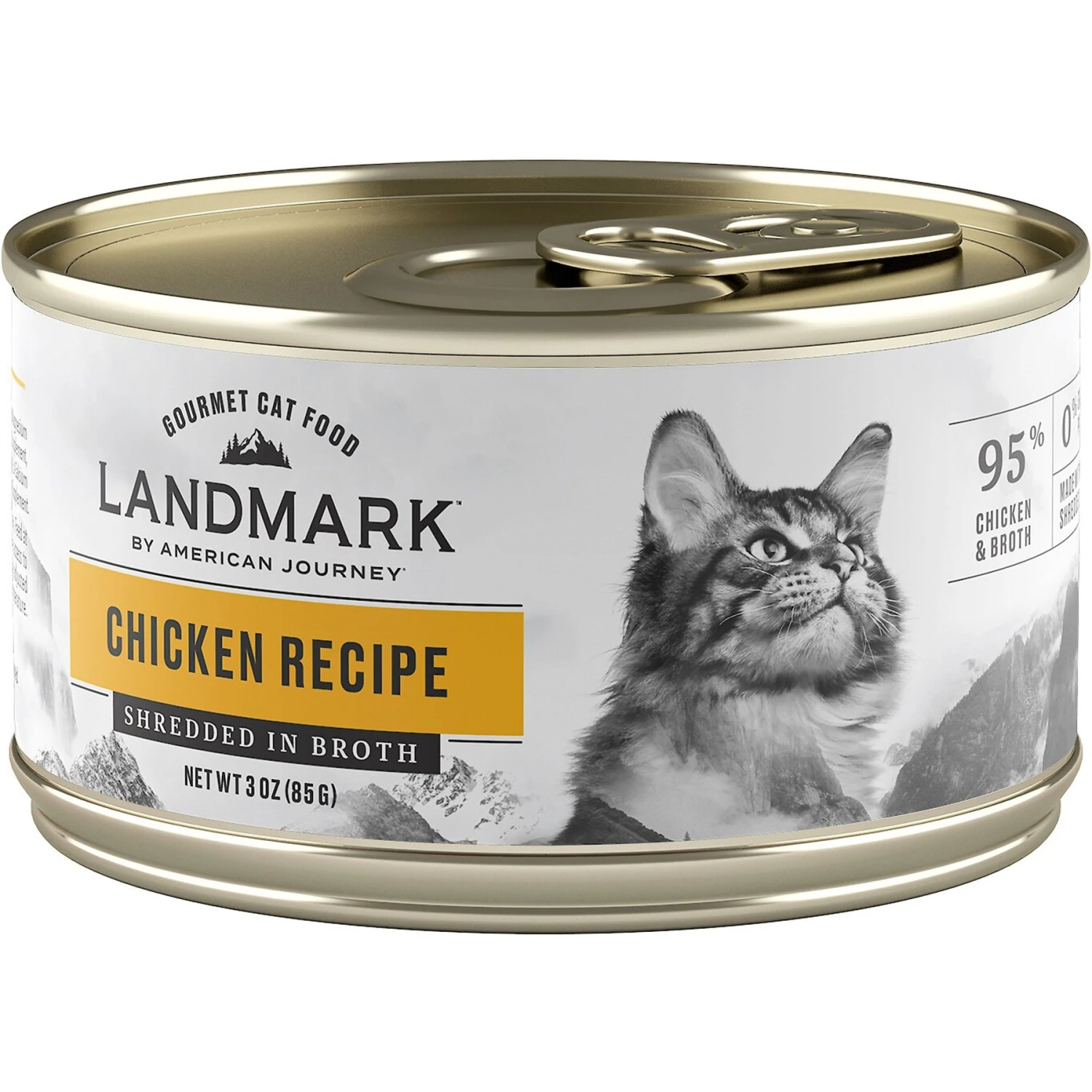 American Journey Landmark Chicken Recipe In Broth Grain-Free Canned Cat Food, 3-oz, Case Of 12 3 American Journey Landmark Chicken Recipe In Broth Grain-Free Canned Cat Food, 3-oz, Case Of 12