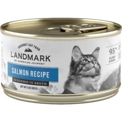 American Journey Landmark Salmon Recipe In Broth Grain-Free Canned Cat Food, 3-oz, Case Of 12