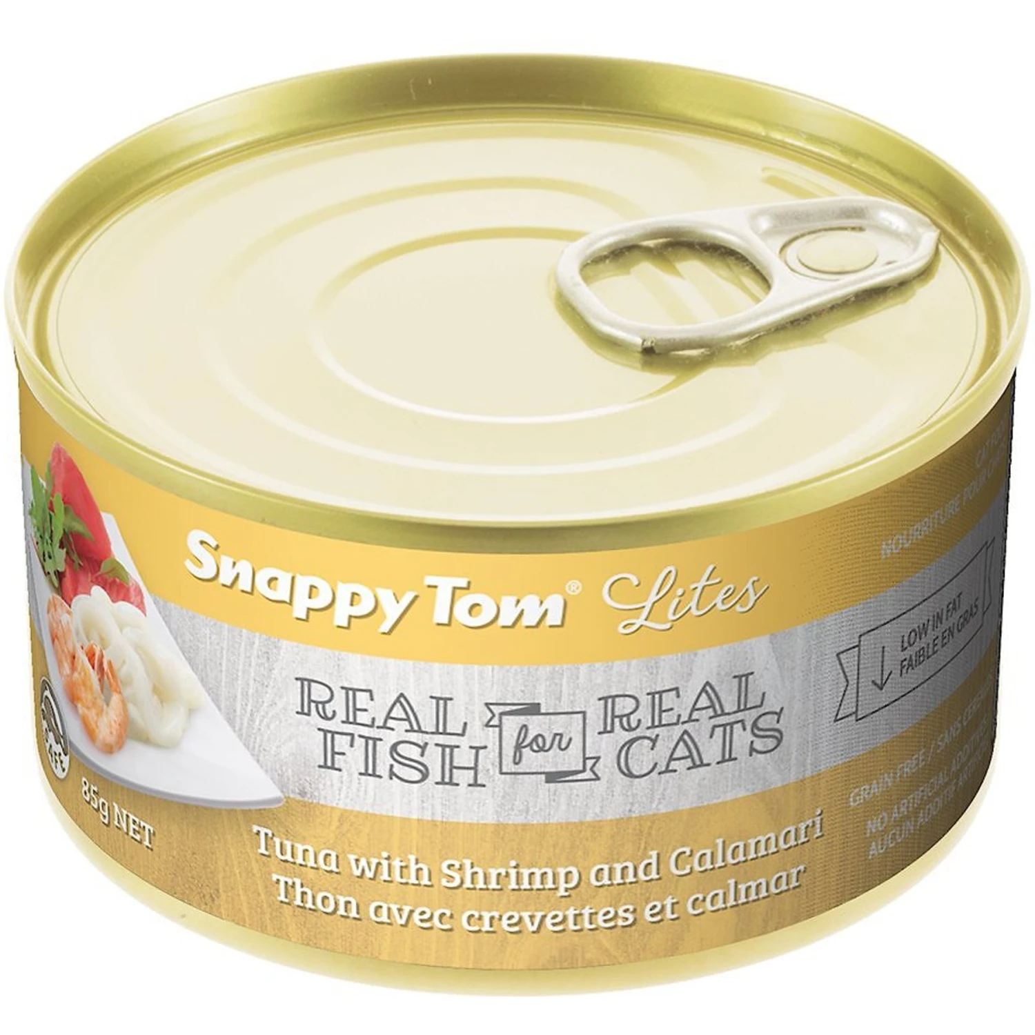 Snappy Tom Lites Tuna With Shrimp & Calamari Canned Cat Food 3 Snappy Tom Lites Tuna With Shrimp & Calamari Canned Cat Food