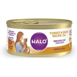 Halo Turkey & Duck Recipe Pate Grain-Free Indoor Cat Canned Cat Food