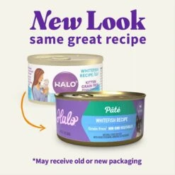 Halo Whitefish Recipe With Real Whole Whitefish Pate Grain-Free Wet Kitten Food -PurePet Bites Shop 194495 PT1. AC SS1800 V1682351602