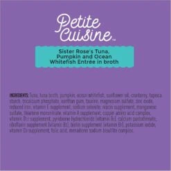 Petite Cuisine Sister Rose's Tuna, Pumpkin & Ocean Whitefish Entrée In Broth Grain-Free Wet Cat Food, 2.8-oz Can, Case Of 24 -PurePet Bites Shop 200544 PT5. AC SS1800 V1571282077