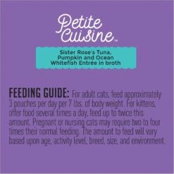 Petite Cuisine Sister Rose's Tuna, Pumpkin & Ocean Whitefish Entrée In Broth Grain-Free Wet Cat Food, 2.8-oz Can, Case Of 24 -PurePet Bites Shop 200544 PT7. AC SS1800 V1571282081