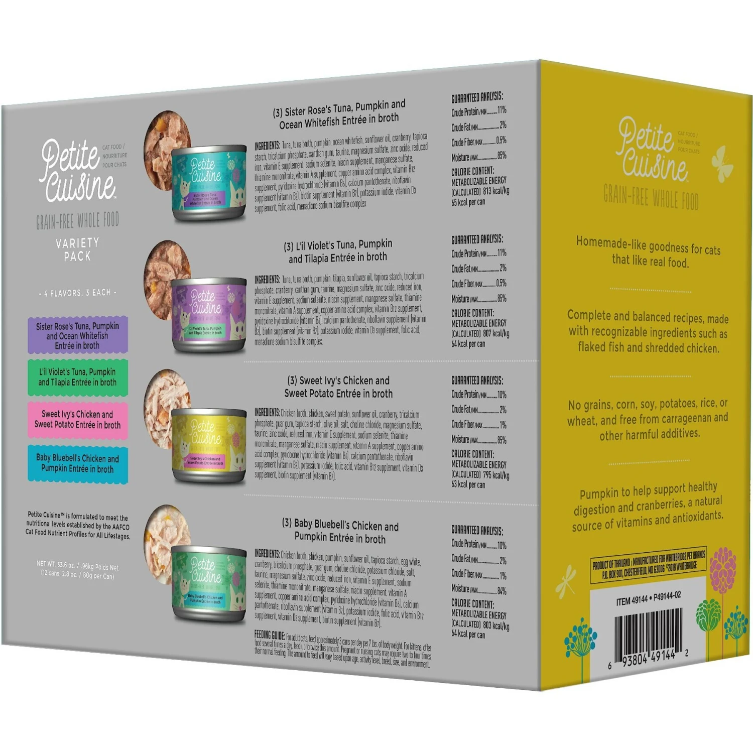 Petite Cuisine Variety Pack Grain-Free Wet Cat Food, 2.8-oz Can, Case Of 12 4 Petite Cuisine Variety Pack Grain-Free Wet Cat Food, 2.8-oz Can, Case Of 12 - Image 2