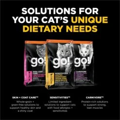 Go! Solutions Sensitivities Limited Ingredient Duck Grain-Free Dry Cat Food -PurePet Bites Shop 202256 PT4. AC SS1800 V1638570025