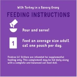 Friskies Lil' Grillers Seared Cuts With Turkey In Gravy Wet Cat Food, 1.55-oz Pouches, Case Of 16 -PurePet Bites Shop 202279 PT8. AC SS1800 V1695836039