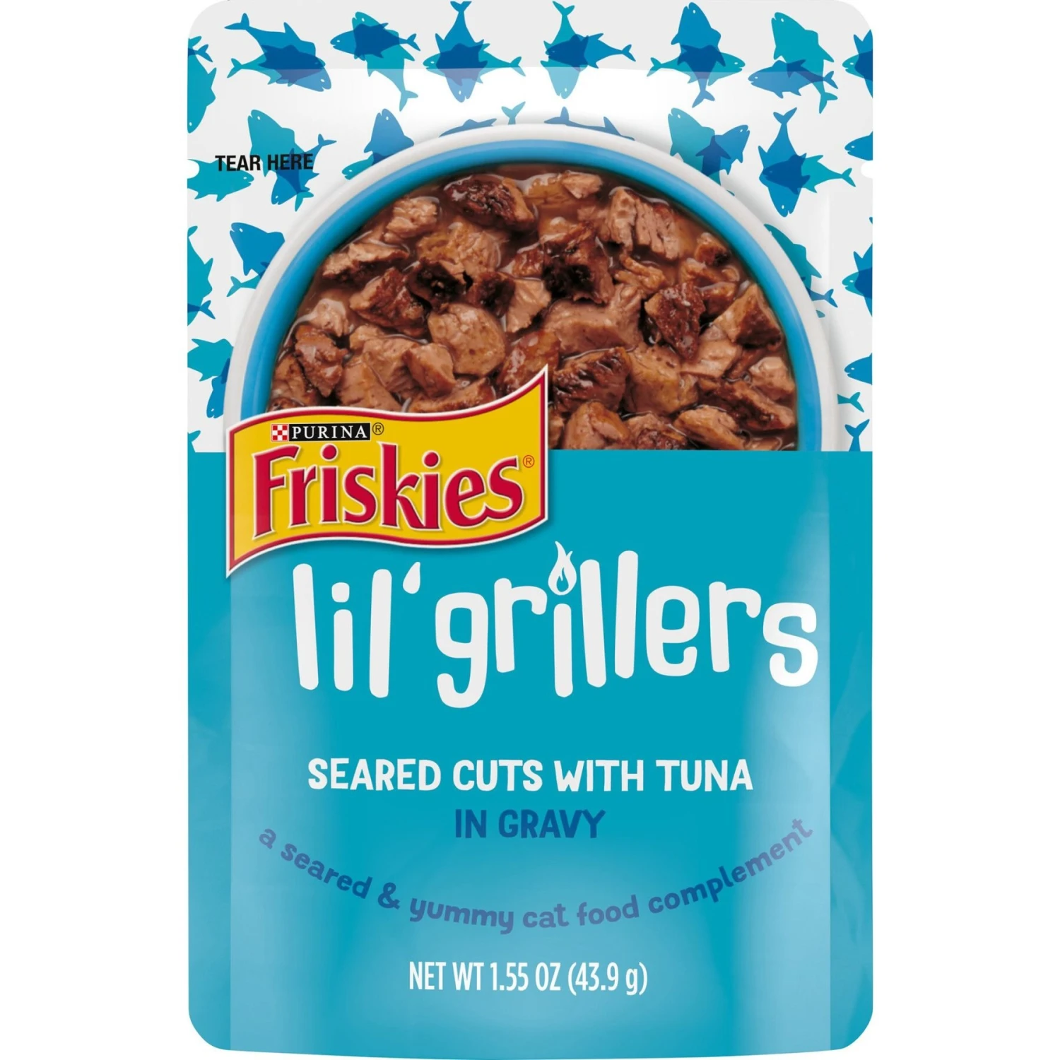 Friskies Lil' Grillers Seared Cuts With Tuna In Gravy Wet Cat Food, 1.55-oz Pouches, Case Of 16 3 Friskies Lil' Grillers Seared Cuts With Tuna In Gravy Wet Cat Food, 1.55-oz Pouches, Case Of 16