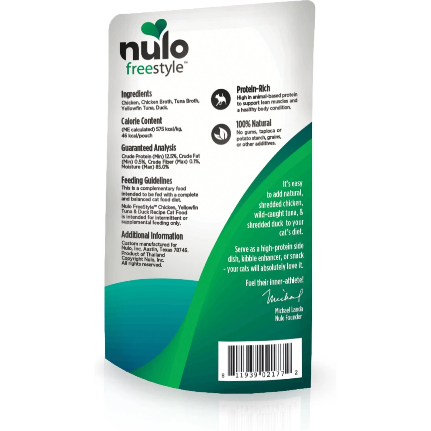 Nulo FreeStyle Chicken, Yellowfin Tuna & Duck In Broth Cat Food Topper 4 Nulo FreeStyle Chicken, Yellowfin Tuna & Duck In Broth Cat Food Topper - Image 2