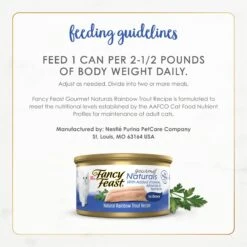 Fancy Feast Gourmet Naturals Natural Rainbow Trout Recipe In Gravy Canned Cat Food, 3-oz Can, Case Of 12 -PurePet Bites Shop 214801 PT7. AC SS1800 V1677103540