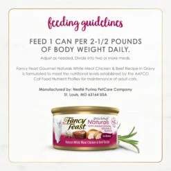 Fancy Feast Gourmet Naturals Natural White Meat Chicken & Beef Recipe In Gravy Canned Cat Food, 3-oz Can, Case Of 12 -PurePet Bites Shop 214805 PT8. AC SS1800 V1677103475