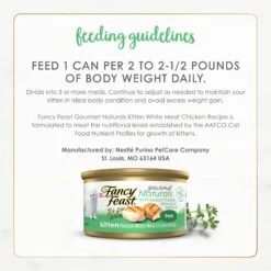 Fancy Feast Gourmet Naturals White Meat Chicken Recipe Grain-Free Pate Kitten Canned Cat Food, 3-oz Can, Case Of 12 18 Fancy Feast Gourmet Naturals White Meat Chicken Recipe Grain-Free Pate Kitten Canned Cat Food, 3-oz Can, Case Of 12 -PurePet Bites Shop 214807 PT7. AC SS1800 V1677102400