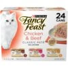 Fancy Feast Classic Collection Chicken & Beef Pate Variety Pack Canned Cat Food, 3-oz Can, Case Of 24 -PurePet Bites Shop 215047 MAIN. AC SS1800 V1690404801