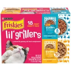 Friskies Lil' Grillers Seared Cuts With Chicken & Tuna In Gravy Variety Pack Wet Cat Food, 1.55-oz Pouch, Case Of 18