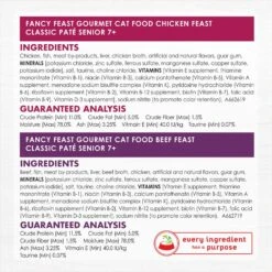 Fancy Feast Senior 7+ Chicken, Beef & Tuna Feasts Variety Pack Canned Cat Food -PurePet Bites Shop 217432 PT6. AC SS1800 V1691422363