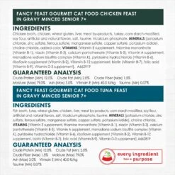 Fancy Feast Senior 7+ Chicken, Beef & Tuna Feasts Variety Pack Canned Cat Food -PurePet Bites Shop 217432 PT7. AC SS1800 V1691422365