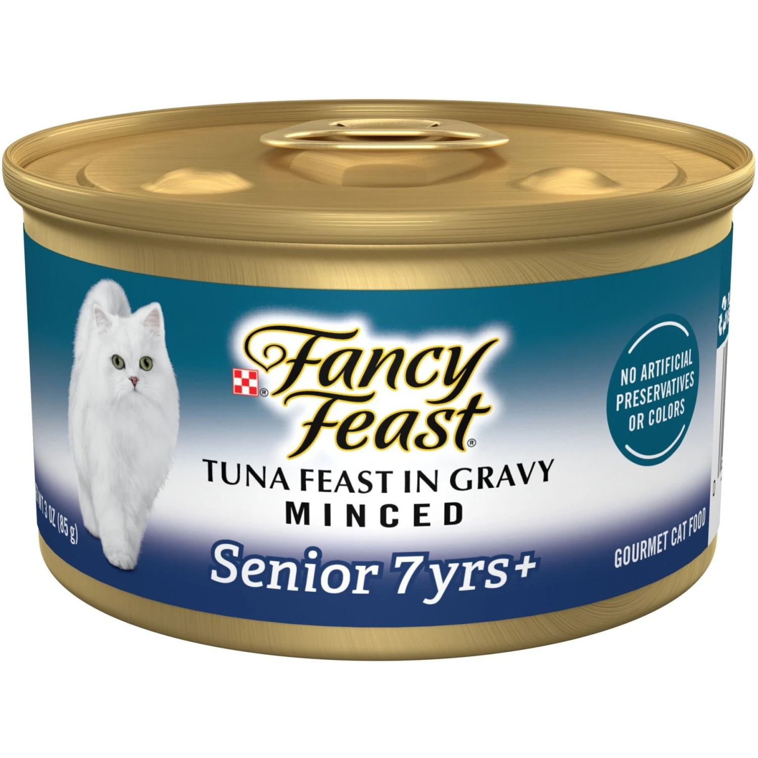 Fancy Feast Tuna Feast In Gravy Minced Senior 7+ Canned Cat Food, 3-oz Can, Case Of 24 3 Fancy Feast Tuna Feast In Gravy Minced Senior 7+ Canned Cat Food, 3-oz Can, Case Of 24