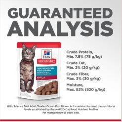 Hill's Science Diet Adult Tender Ocean Fish Recipe Cat Food, 2.8-oz Pouch, Case Of 24 17 Hill's Science Diet Adult Tender Ocean Fish Recipe Cat Food, 2.8-oz Pouch, Case Of 24 -PurePet Bites Shop 218065 PT6. AC SS1800 V1598144184