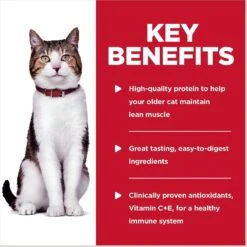 Hill's Science Diet Adult 7+ Tender Chicken Recipe Cat Food, 2.8-oz Pouch, Case Of 24 -PurePet Bites Shop 218071 PT4. AC SS1800 V1598152285