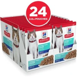 Hill's Science Diet Adult 7+ Tender Tuna Recipe Cat Food, 2.8-oz Pouch, Case Of 24 -PurePet Bites Shop 218073 PT2. AC SS1800 V1581441181