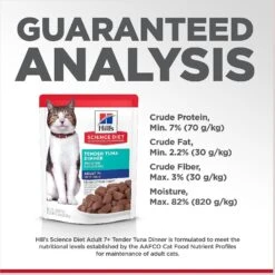 Hill's Science Diet Adult 7+ Tender Tuna Recipe Cat Food, 2.8-oz Pouch, Case Of 24 -PurePet Bites Shop 218073 PT6. AC SS1800 V1598157080