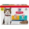 Hill's Science Diet Adult 7+ Tender Dinner Variety Pack Cat Food, 2.8-oz Pouch, Case Of 12 -PurePet Bites Shop 218077 MAIN. AC SS1800 V1580224391