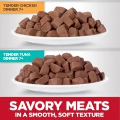 Hill's Science Diet Adult 7+ Tender Dinner Variety Pack Cat Food, 2.8-oz Pouch, Case Of 12 -PurePet Bites Shop 218077 PT3. AC SS1800 V1580224374