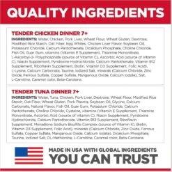 Hill's Science Diet Adult 7+ Tender Dinner Variety Pack Cat Food, 2.8-oz Pouch, Case Of 12 -PurePet Bites Shop 218077 PT5. AC SS1800 V1598151696