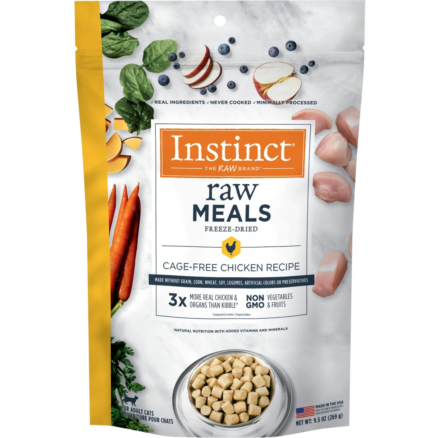 Instinct Freeze-Dried Raw Meals Grain-Free Cage-Free Chicken Recipe Cat Food 3 Instinct Freeze-Dried Raw Meals Grain-Free Cage-Free Chicken Recipe Cat Food