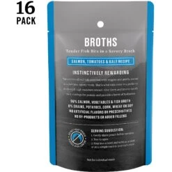 American Journey Landmark Broths Salmon, Tomatoes & Kale Recipe Wet Cat Food Complement Pouches, 1.4 Oz Case Of 16 -PurePet Bites Shop 219486 PT1. AC SS1800 V1611356166