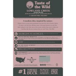Taste Of The Wild Lowland Creek Premium Real Meat Recipe With Roasted Quail & Duck Grain-Free Dry Cat Food -PurePet Bites Shop 220503 PT1. AC SS1800 V1670434244
