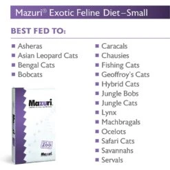 Mazuri Small Exotic Feline Food, 25-lb Bag -PurePet Bites Shop 222231 PT1. AC SS1800 V1602023158