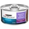 Purina Pro Plan Focus Sensitive Skin & Stomach Tuna & Oat Meal Entree Canned Cat Food, 3-oz Can, Case Of 24 1 Purina Pro Plan Focus Sensitive Skin & Stomach Tuna & Oat Meal Entree Canned Cat Food, 3-oz Can, Case Of 24 -PurePet Bites Shop 223356 MAIN. AC SS1800 V1583244489