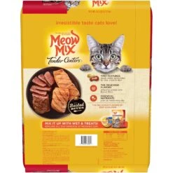 Meow Mix Tender Centers Basted Bites Beef & Salmon Flavors Dry Cat Food -PurePet Bites Shop 225314 PT1. AC SS1800 V1661377758