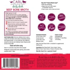 Caru Daily Dish Beef Broth Human-Grade Dog & Cat Wet Food Topper, 1.1-lb Bottle -PurePet Bites Shop 227869 PT2. AC SS1800 V1700674704