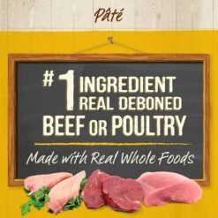 Merrick Purrfect Bistro Turkey, Beef & Chicken Recipe Variety Pack Grain-Free Pate Canned Cat Food, 3-oz, Case Of 24 -PurePet Bites Shop 235905 PT8. AC SS1800 V1615935750