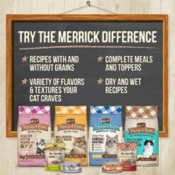 Merrick Purrfect Bistro Tuna, Salmon & Tuna + Tilapia Recipe Variety Pack Grain-Free Pate Canned Cat Food, 3-oz, Case Of 24 -PurePet Bites Shop 235907 PT7. AC SS1800 V1622121440