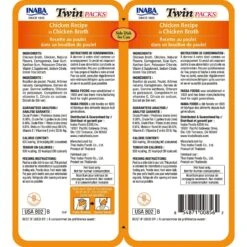 Inaba Twin Packs Chicken Recipe In Chicken Broth Grain-Free Cat Food Topper -PurePet Bites Shop 235968 PT1. AC SS1800 V1591633715